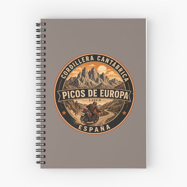 Item preview, Picos de Europa Spain Motorcycle Sticker TShirt 04 designed and sold by OuterShellUK.