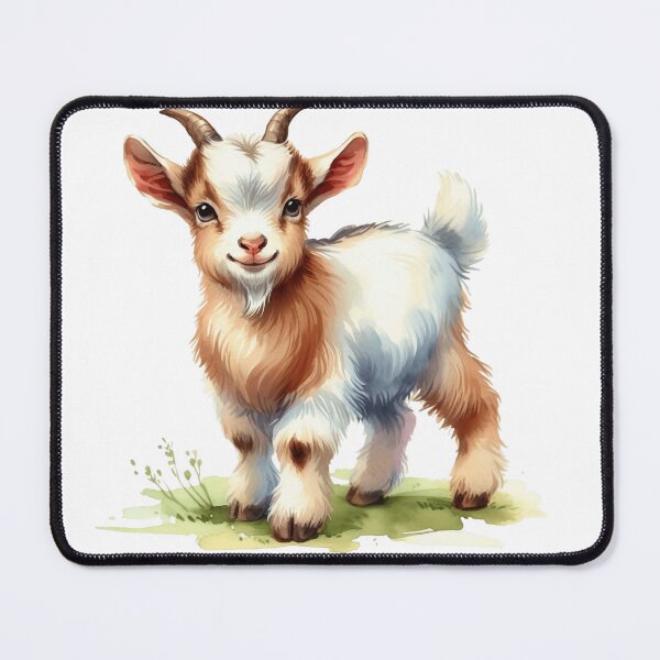 Item preview, Baby Goat Watercolor Illustration designed and sold by LunaPixelStudio.