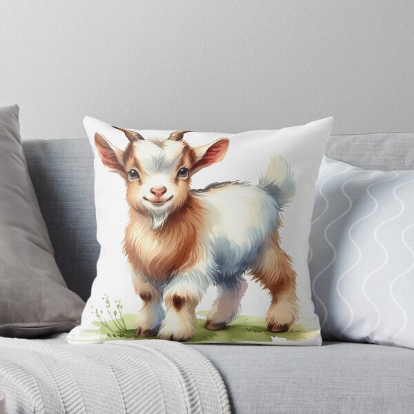 Item preview, Baby Goat Watercolor Illustration designed and sold by LunaPixelStudio.
