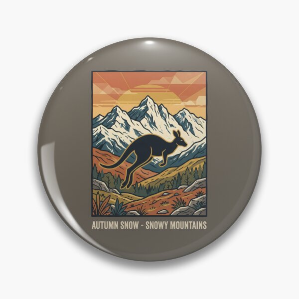 Item preview, Autumn Snow Kangaroo Snowy Mountains Vintage Landscape designed and sold by SplashTastic.