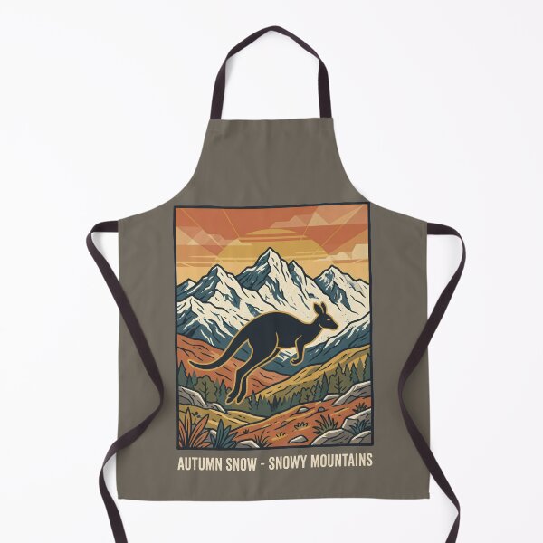 Item preview, Autumn Snow Kangaroo Snowy Mountains Vintage Landscape designed and sold by SplashTastic.