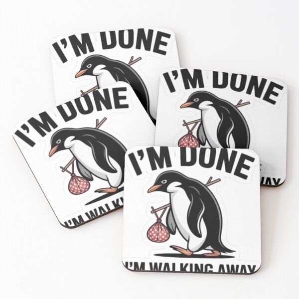 Item preview, Sarcastic I’m Done Penguin Sticker – Walking Away from Nonsense Vibes designed and sold by Ulikedigital14.