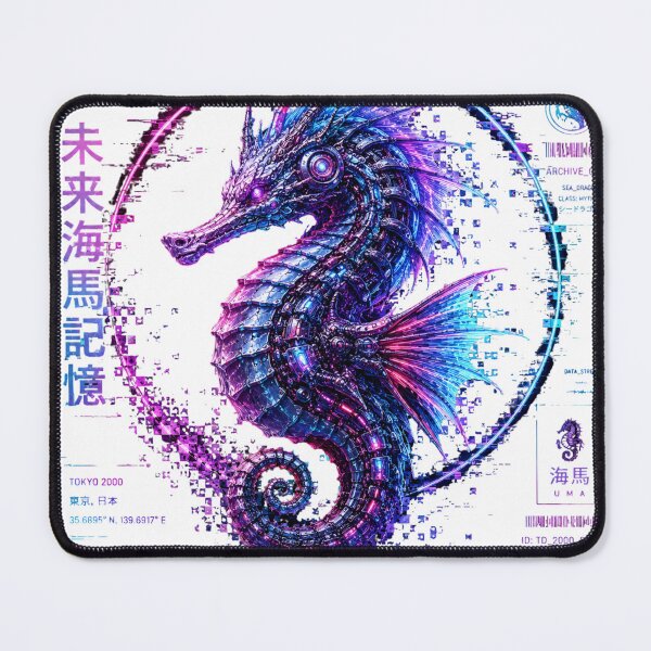Item preview, Tokyo Drift 2000 Cyber Seahorse – Neon Biomechanical Sea Dragon Design designed and sold by FusiTink.