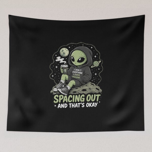 Item preview, Spacing Out Alien Aesthetic Space Lover Retro Design designed and sold by TheZyro.
