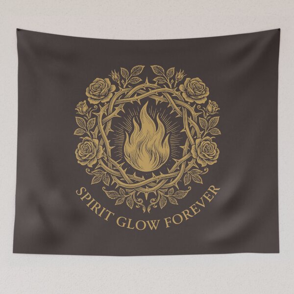 Item preview, Vintage Sacred Heart Thorn Rose Fire Crest designed and sold by SplashTastic.