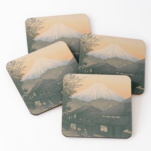 Item preview, Mount Fuji at Sunset - Vintage Japanese Shin-hanga Art designed and sold by vekotpu.
