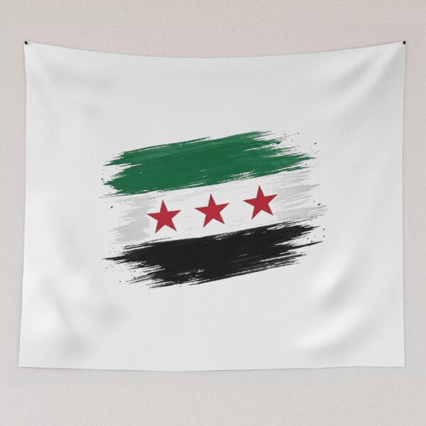 Item preview, Copy of Copy of Copy of Syrian flag with wheat ears Daraa design designed and sold by Ahmedsyde.