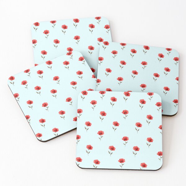 Artikelvorschau, Rotes Mohnblumenmuster entworfen und verkauft von Sophie's Favorites.
