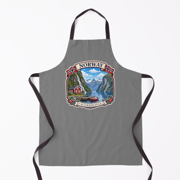 Item preview, NORWAY NORGE Kongeriket Noreg, Norwegian Flag Fjord Sticker T-Shirt 04 designed and sold by OuterShellUK.