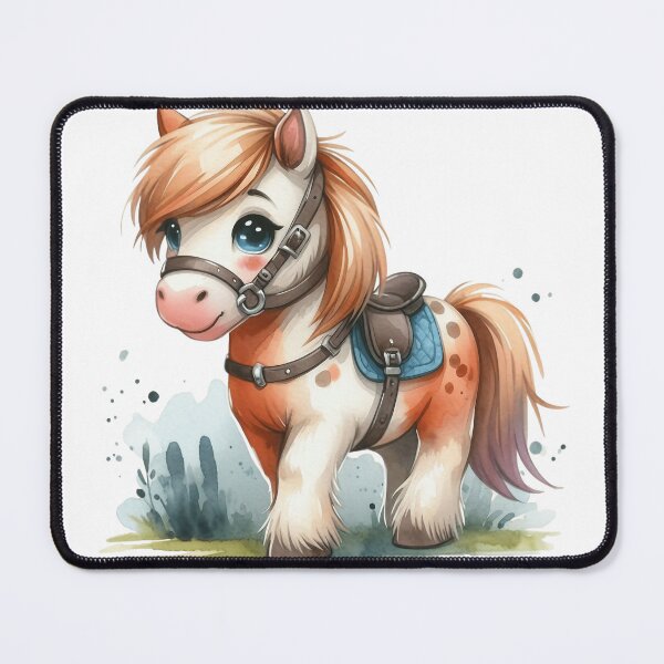 Item preview, Cute Baby Pony Whimsical Watercolor Illustration designed and sold by LunaPixelStudio.