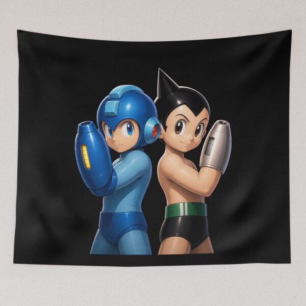 Item preview, Mega Man x Astro Boy Crossover Design | Retro Robot Hero Aesthetic designed and sold by MerchViz.