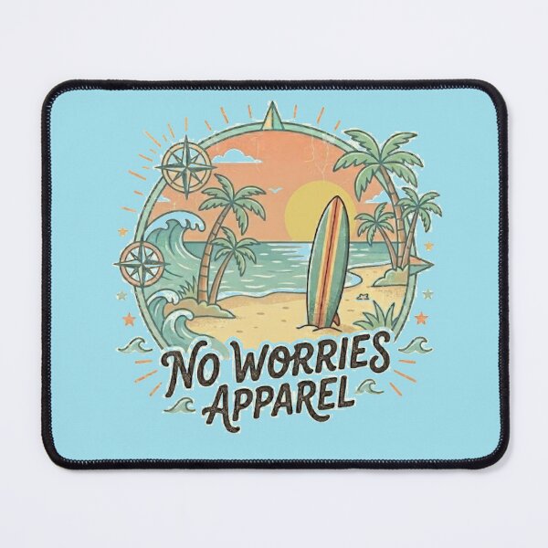 Item preview, No Worries Beach Surf Retro Vintage Graphic Tee - Vintry Off designed and sold by VintryOff.