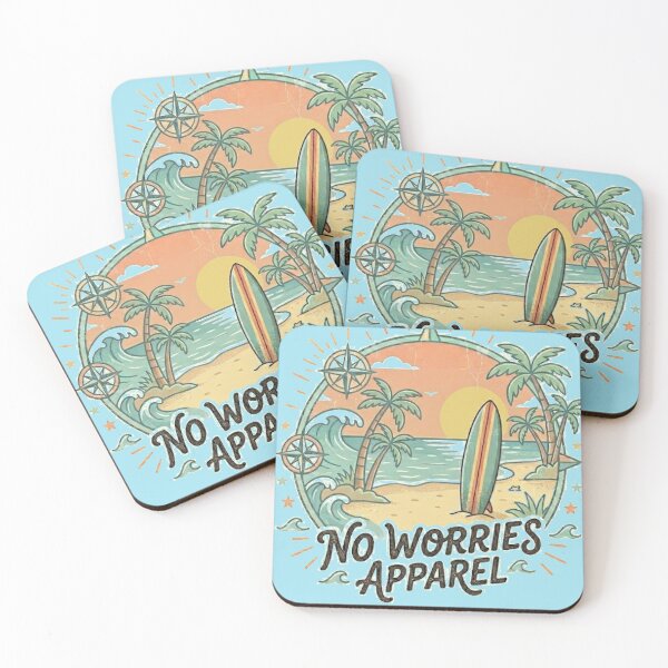 Item preview, No Worries Beach Surf Retro Vintage Graphic Tee - Vintry Off designed and sold by VintryOff.