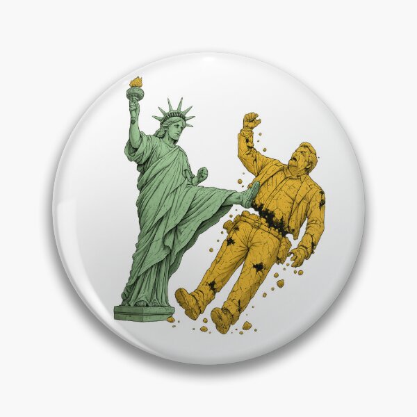 Item preview, Funny No King, Statue of Liberty Kick Trump designed and sold by kennedy-brook.