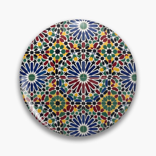Item preview, Colorful Moroccan Zellij Mosaic Geometric Art designed and sold by SplashTastic.