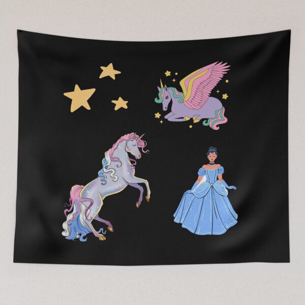 Item preview, Magical Princess & Rainbow Alicorn Collage: Fantasy Fairy Tale Sticker Set designed and sold by Yasmine Mohammed.
