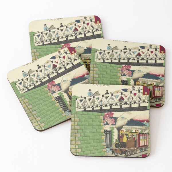 Item preview, Vintage Japanese Steam Train at Kanagawa - Ukiyo-e Art designed and sold by vekotpu.
