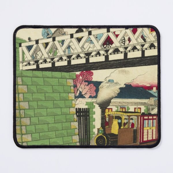 Item preview, Vintage Japanese Steam Train at Kanagawa - Ukiyo-e Art designed and sold by vekotpu.