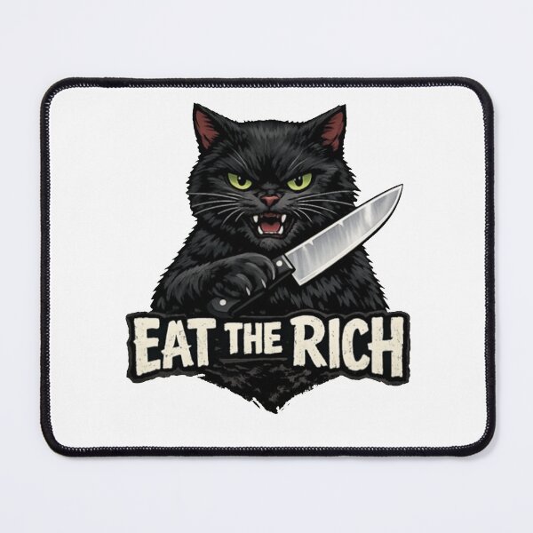 Item preview, Eat The Rich Black Cat designed and sold by kennedy-brook.