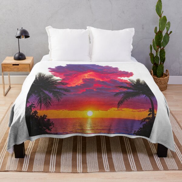 Item preview, Tropical Sunset Wall Art, Vibrant Ocean Sunset Print, Colorful Beach Landscape, Palm Tree Coastal Artwork, Printable Wall Decor designed and sold by GalleryPeak.