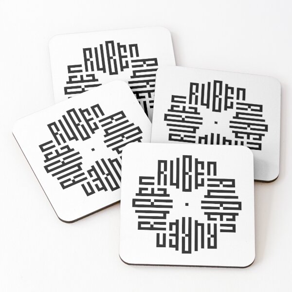 Item preview, RUBEN | Black  | Modern Geometric Kufi Calligraphy | From Name to Art   designed and sold by FOR YOUR NAME.