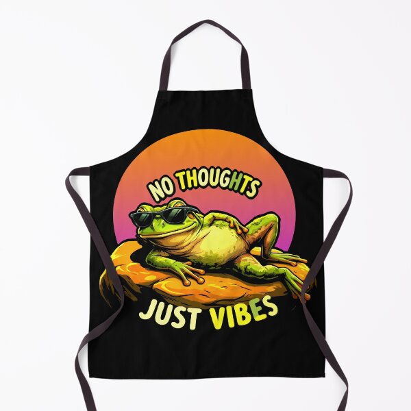 Item preview, No Thoughts Just Vibes Frog Tee – Retro Beach Summer Aesthetic Shirt designed and sold by VikArtStudio.