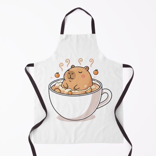 Item preview, Relaxing Capybara Coffee Spa Illustration designed and sold by LainCellJapan.