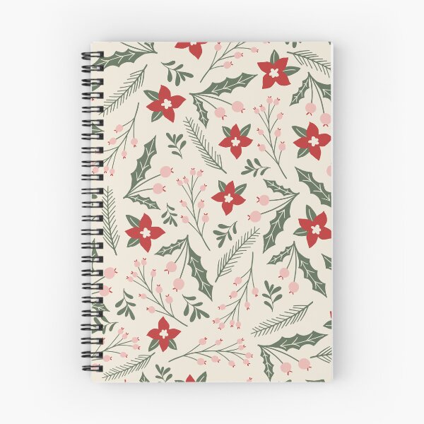 Item preview, Christmas holiday flower vector seamless repeat pattern designed and sold by Retro Street Studios.
