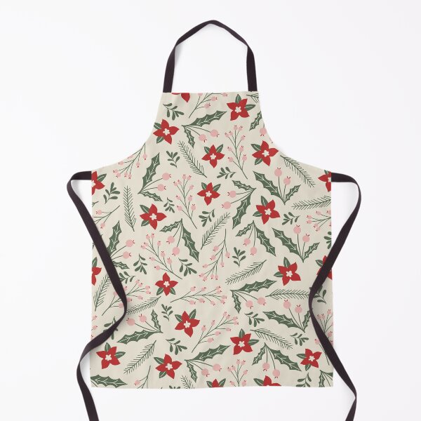 Item preview, Christmas holiday flower vector seamless repeat pattern designed and sold by Retro Street Studios.