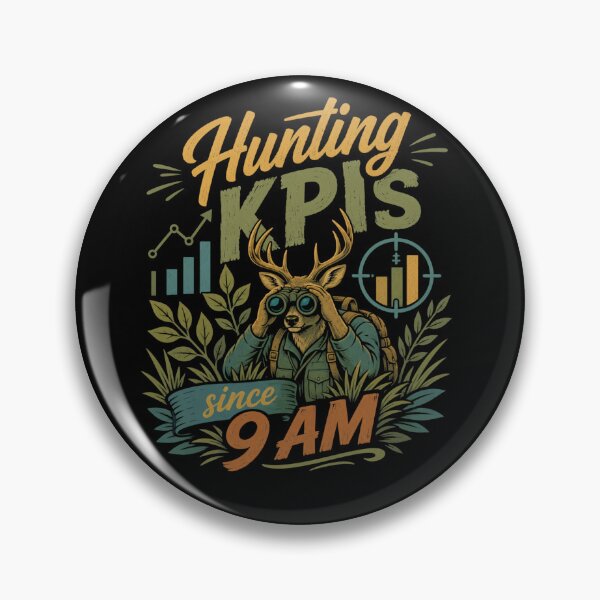 Item preview, Hunting KPIs Since 9 AM Funny Corporate Analytics Retro Design designed and sold by Echo_Lane.