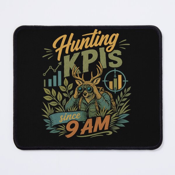 Item preview, Hunting KPIs Since 9 AM Funny Corporate Analytics Retro Design designed and sold by Echo_Lane.