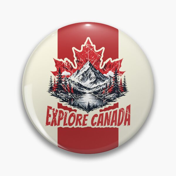 Item preview, Explore Canada Maple Leaf Mountain Nature Adventure Vintage designed and sold by DaVinciFeather.