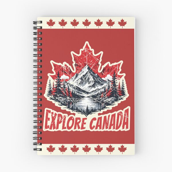 Item preview, Explore Canada Maple Leaf Mountain Nature Adventure Vintage designed and sold by DaVinciFeather.
