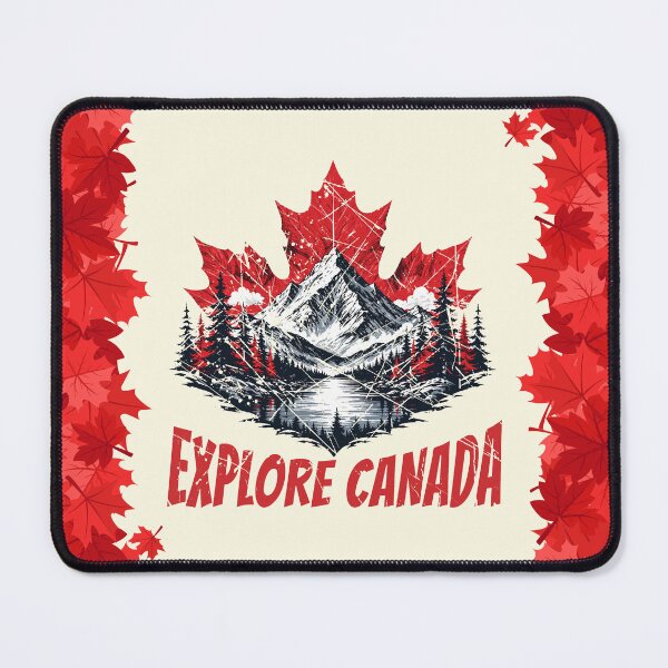 Item preview, Explore Canada Maple Leaf Mountain Nature Adventure Vintage designed and sold by DaVinciFeather.