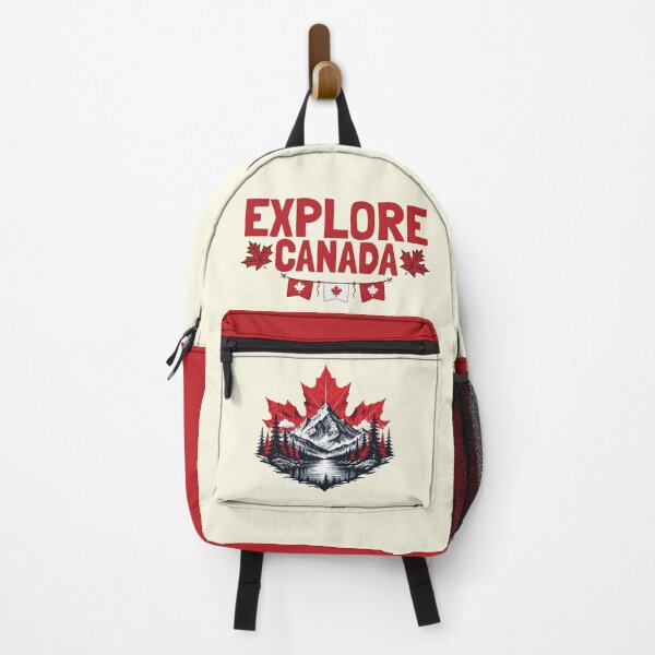 Item preview, Explore Canada Maple Leaf Mountain Nature Adventure Vintage designed and sold by DaVinciFeather.