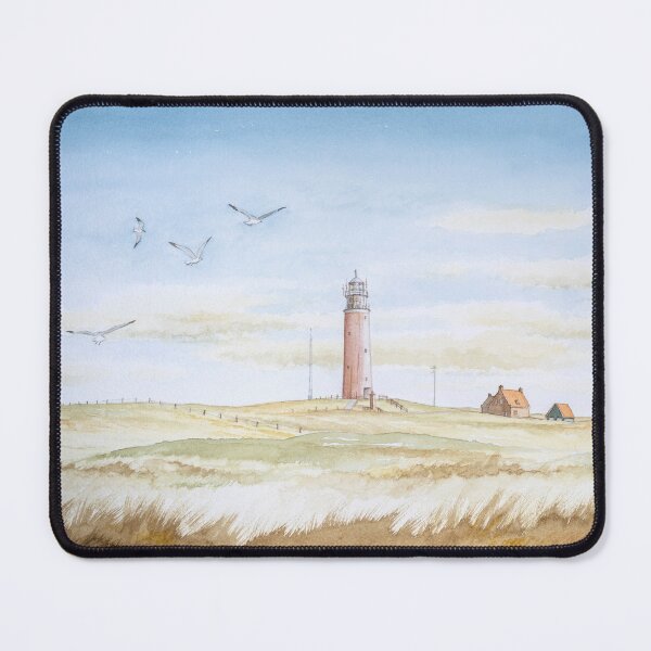 Item preview, The red lighthouse on the Dutch wadden island of Texel (painted in 1992) designed and sold by Stef Ringoot, cartoons and illustrations.