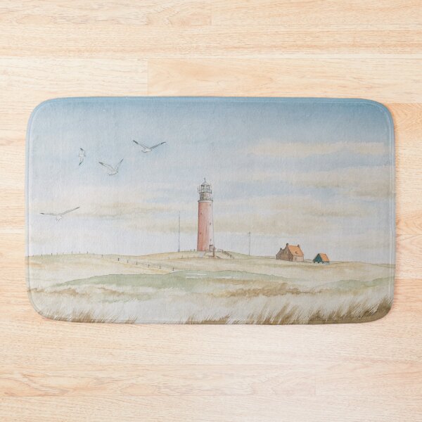 Item preview, The red lighthouse on the Dutch wadden island of Texel (painted in 1992) designed and sold by Stef Ringoot, cartoons and illustrations.