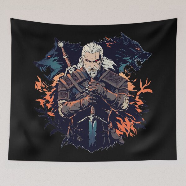 Item preview, Geralt Of Rivia White Wolf The Witcher Gaming Fan designed and sold by QuentinHarrow.