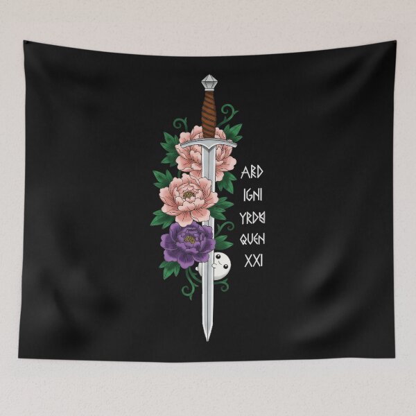 Item preview, Aed Igni Yrdn Quen Xxi Fantasy Sword Magic Lore Roleplay designed and sold by QuentinHarrow.