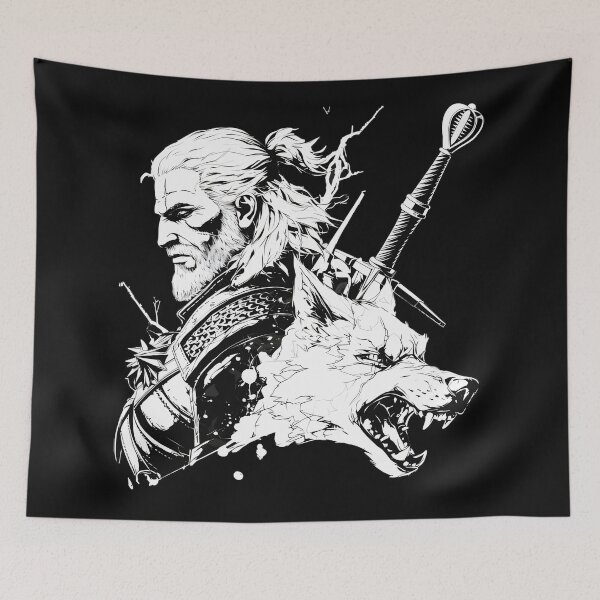Item preview, Geralt Witcher White Wolf Monster Hunter designed and sold by QuentinHarrow.