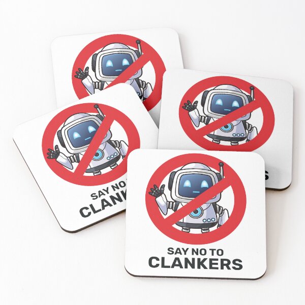 Item preview, Anti robot say no to Clankers (no to robots and AI) design designed and sold by messy-nessie.