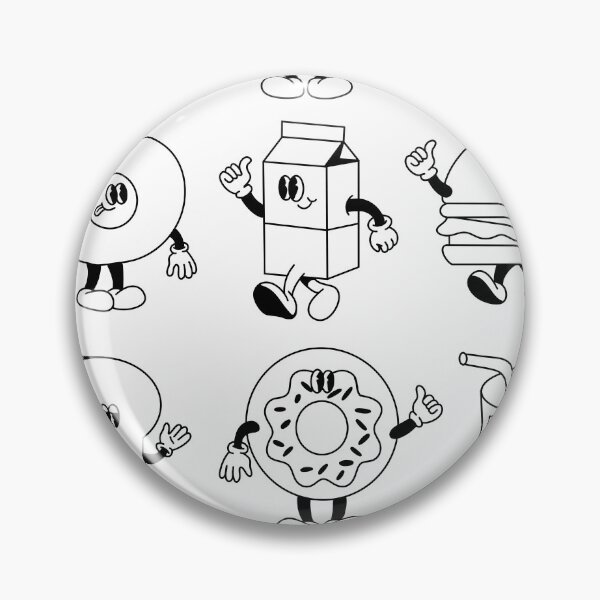 Item preview, Vintage 30s Cartoon Food Characters - Retro Sticker Pack designed and sold by LYAN-STORE.