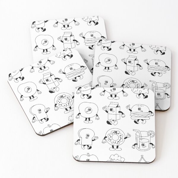 Item preview, Vintage 30s Cartoon Food Characters - Retro Sticker Pack designed and sold by LYAN-STORE.