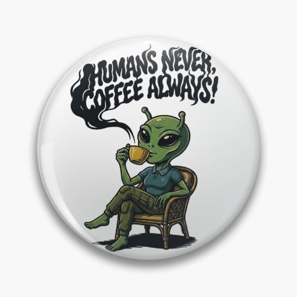 Item preview, alien and coffee designed and sold by ShirtAI.