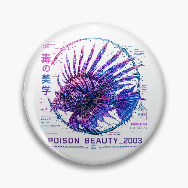Item preview, Poison Beauty 2003 Cyber Lionfish – Neon Biomechanical Predator Design designed and sold by FusiTink.