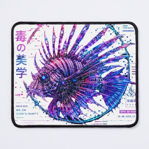Item preview, Poison Beauty 2003 Cyber Lionfish – Neon Biomechanical Predator Design designed and sold by FusiTink.