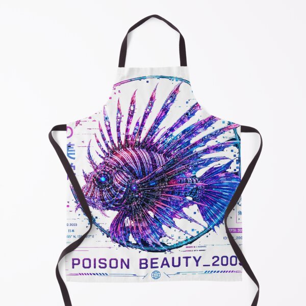 Item preview, Poison Beauty 2003 Cyber Lionfish – Neon Biomechanical Predator Design designed and sold by FusiTink.