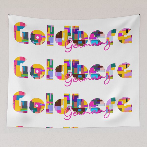 Item preview, Goldberg, Germany, Vibrant Abstract City Typography Art designed and sold by Wanderful-roads.