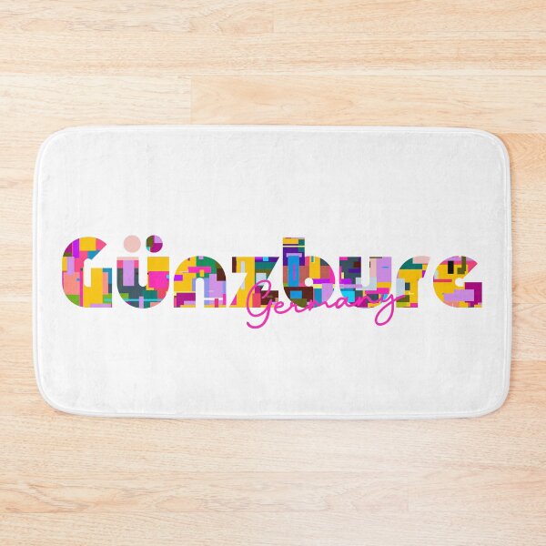 Item preview, Günzburg, Germany, Vibrant Abstract City Typography Art designed and sold by Wanderful-roads.