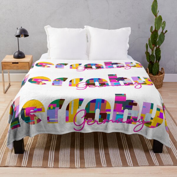 Item preview, Herrnhut, Germany, Vibrant Abstract City Typography Art designed and sold by Wanderful-roads.